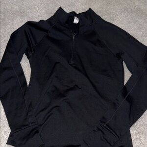 Classic Black Quarter-Zip Pullover